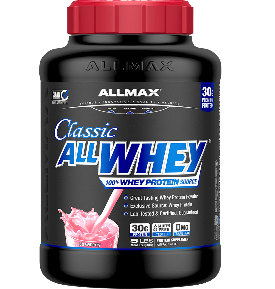 AllWhey Strawberry — ALLMAX Nutrition wholesale supplement bottle