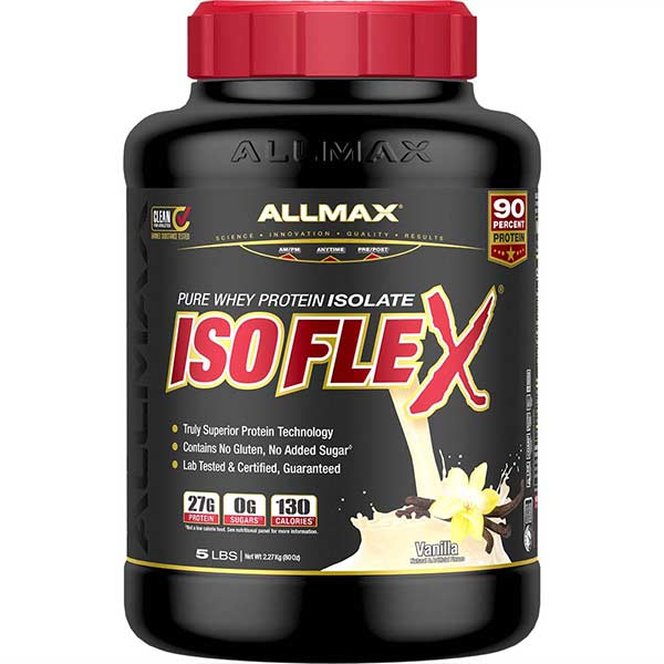 IsoFlex 2lb Vanilla — ALLMAX Nutrition wholesale supplement bottle